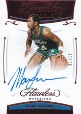 2020 Mark Aguirre-21 Panini Flawless Legendary Scripts Ruby /15 All-Star CAR