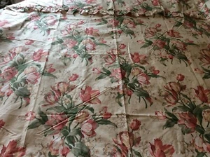 New Excell Home Fashion Floral Fabric Shower Curtain With Attached Valance - Picture 1 of 7