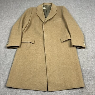 Vintage 80s Pendleton 100% Virgin Wool Long Jacket Trench Coat Size 46 Overcoat - Image 1 of 4