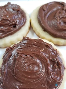 Frische hausgemachte Frischkäse Butter Cookies mit hausgemachtem Schokoladenglasur - 2 Dutzend - Bild 1 von 5