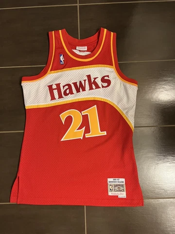 Dominique Wilkins Mitchell & Ness 1986-87 Hawks Jersey Authentic Adult Owned Cover