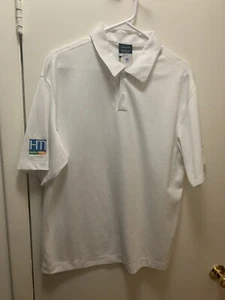 Nike Golf Tour Performance White Polo Shirt Men’s Medium Dri-FIT Short Sleeve - Picture 1 of 4