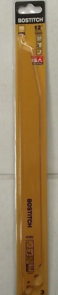 Bostitch BSA4870M 12" x 10 TPI Demo Recip Blade 3-Pack USA Foto 1 de 1
