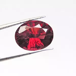Granate suelto forma ovalada, granate rojo corte elegante, granate ovalado tallado, granate de nacimiento - Imagen 1 de 8