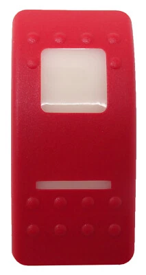 CARLING TECHNOLOGIES Carling V-SERIES CONTURA II RED Rocker Head Actuator with CLEAR LENS & BAR