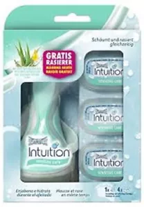 Schickk Intuition Sensitive Care Razor Handle + 4 Refill Cartridges NEW - Picture 1 of 1