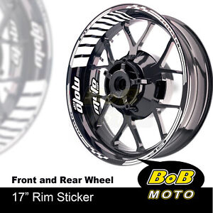 White A2 17" Wheel Rim Stickers Stripes For Suzuki GSXS1000F 16-19 16 17 18 19