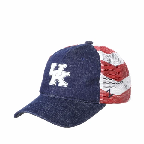 Kentucky Wildcats Red White and Blue Anthem Flag Hat Cover