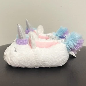 Carters White Pink Faux Fur Grace Unicorn Slippers NWT XS Toddler Girls 3/4 3 4 - Picture 1 of 10