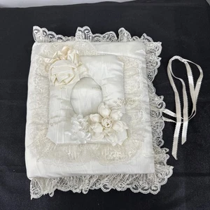 VTG Photo Album Handmade Cushioned Fabric Binder Baby Baptism Christening - Picture 1 of 12