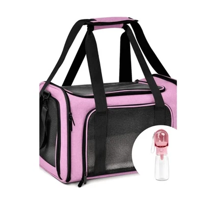 2件装宠物背带猫旅行袋便携式软面舒适箱航空公司批准 — 第 1/4 张图片