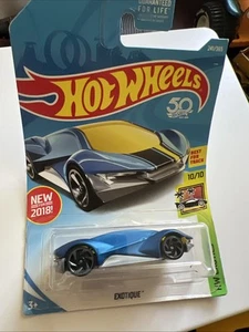 Hot Wheels HW Exotics 10/10 (2018) Blue Exotique Toy Car 241/365 - Picture 1 of 2