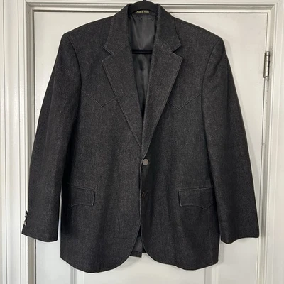 De Colección Circle S Denim Western Blazer 42S Ranch Wear Vaquero Deporte Abrigo Chaqueta Rodeo Foto 1 de 4