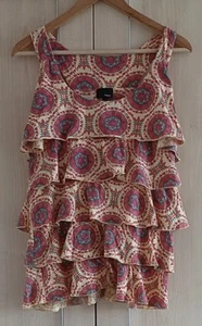 Ladies Yellow Pink Green Floral Pattern Top Blouse Shirt Next Size 10 - Picture 1 of 1