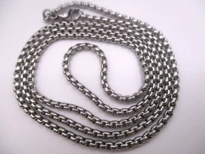 wide cable chain silver tone necklace 24" 0248 - Picture 1 of 5