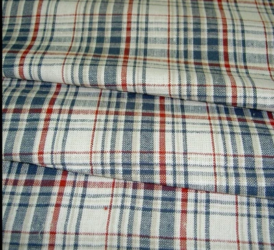 1.33 Yards Ralph Lauren Eagle Point Plaid Blue/Red - Image 1 of 4