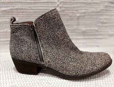 Lucky Brand Leather Ankle Boots Size 8.5 Booties Shoes - Image 1 of 4