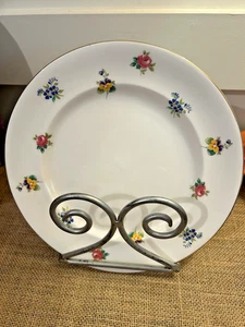 Floral VNTG Crown Staffordshire Bone China Goldrand Mittagessen Teller Rose Stiefmütterchen - Bild 1 von 7