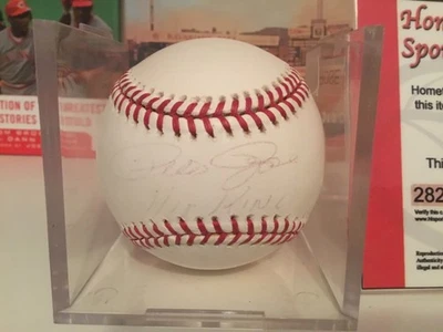 Autógrafo de béisbol firmado por Pete Rose Hit King Rawlings MLB desvanecimiento automático Foto 1 de 4