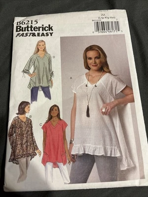 Butterick Sewing Pattern B6215 Misses Top Raglan Sleeves 4 Styles Size LG-XXL UC - Image 1 of 4