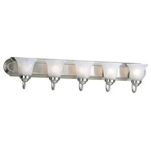 P3055-09 Alabaster Glass Bath & Vanity, 36-Inch Width x 7-1/4-Inch Nickel - Picture 1 of 6