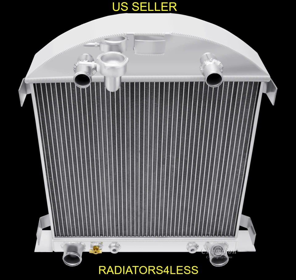 CAMPEÓN 3 FILAS RADIADOR TODO ALUMINIO 1928 1929 FORD MODELO A MOTOR FLATHEAD Foto 1 de 3