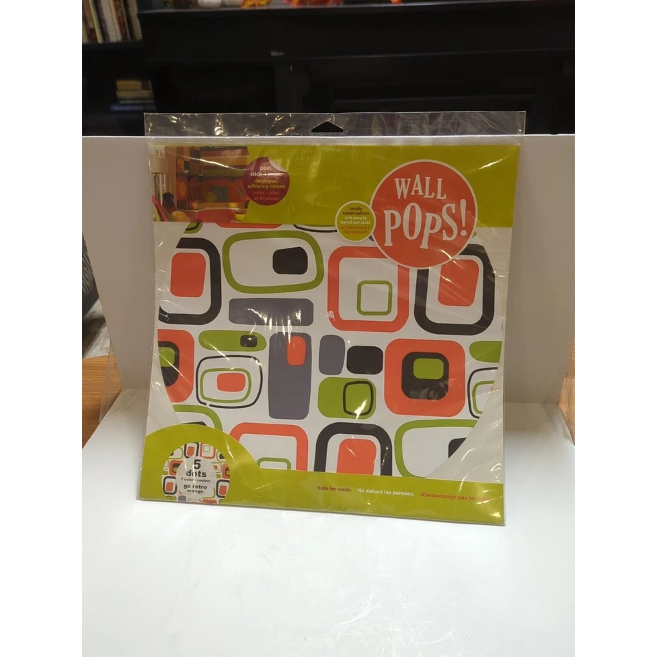 Brewster WPD90242 Wall Pops Go Retro Pink Dot Set of 5 Stickers