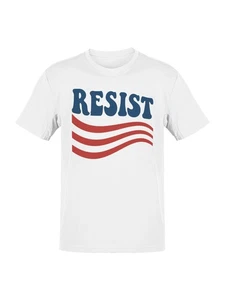 Resist with Empowering Waves Men's T-shirt - Picture 1 of 6