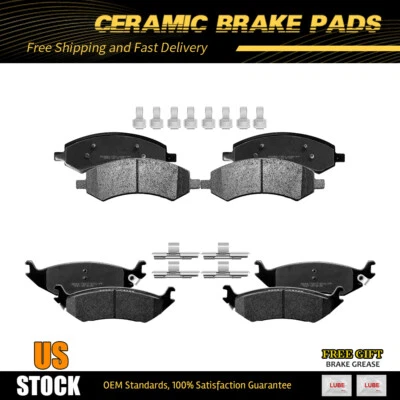 Front Rear Disc Brake Pads Set for Dodge Durango for 2019 -2022 Ram 1500 Classic - Image 1 of 4