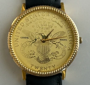 TWENTY DOLLARS FAUX DIAL QUARTZ MENS WATCH - 32mm - Picture 1 of 4