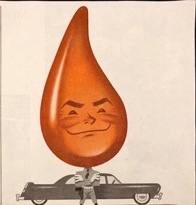 Pubblicità stampa d'epoca Pennsylvania Motor Crude Oil 1955 guardia sopra la tua auto - Foto 1 di 2