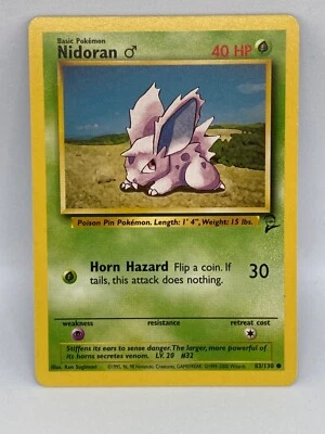 Vintage Pokemon 2000 Base Set 2 -  Nidoran - 83/130 - NM  - Image 1 of 2