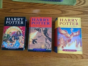 Harry Potter Hardbacks Three Volumes. VGC. - Picture 1 of 3