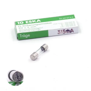 Fusible verre 5x20 - Temporisé 315mA/250V (10 Fusibles) - Imagen 1 de 3