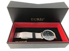 BUREI Quartz Wristwatch w/ Stainless Steel Backing