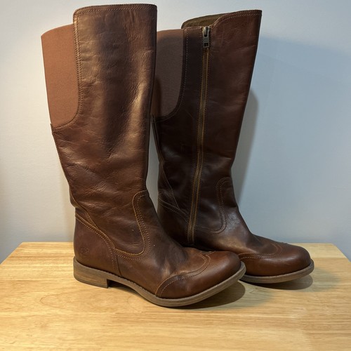 Stivali equitazione Timberland Earthkeepers Savin Hill donna 8 5 marrone zip laterale 8561A