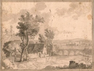 France 18th c Old Master Landscape, The Loire Valley, Important Listed Artist - Picture 1 of 4