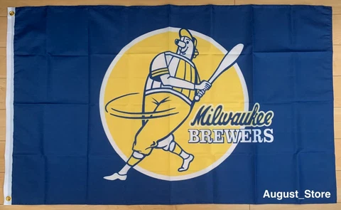 Milwaukee Brewers 3x5 ft Flag MLB Banner Retro Throwback Cover