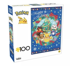 Giochi di Buffalo - Pokémon - Corona di Natale di Alola - Puzzle da 100 Pezzi per... - Foto 1 di 2