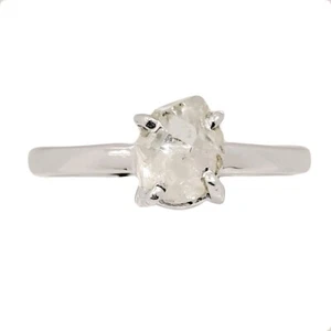 Natural Herkimer Diamond - USA 925 Sterling Silver Ring Jewelry s.7 CR70998 - Picture 1 of 1
