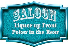 vinyl sign " Saloon "