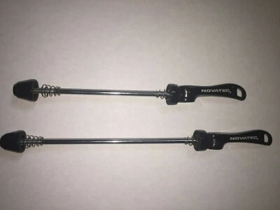 Novatec Black Bicycle Wheel Quick Release Set (OLD: 112mm Front & 148.5mm Rear) - Image 1 of 4