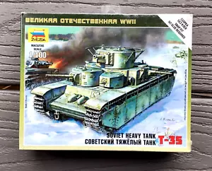 ZVEZDA 1/100 WW 2 RUSSIAN / SOVIET T-35 HEAVY MULTI TURRET TANK MODEL KIT # 6203 - Bild 1 von 8