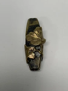 Antiguo Ojime Oro Flor Lilly Almohadilla Cuentas Meiji Japón Netsuke Inro Metales Mezclados 1 - Imagen 1 de 8
