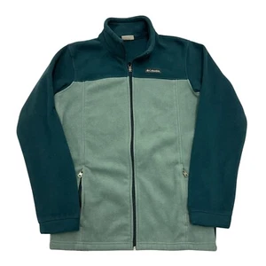Columbia Fleece Jacket Green Kids Size XL 18/20 Full Zip Outdoors Hiking - Picture 1 of 11