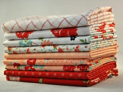 Smitten Reds 9 Fat Quarter Bundle by Bonnie & Camille for Moda, 2 1/4 yds total - Image 1 of 2