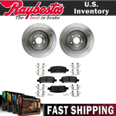 Rear Kit Brake Rotors Ceramic Brake Pads and Hardware For 2003-2006 Subaru Baja - Image 1 of 4