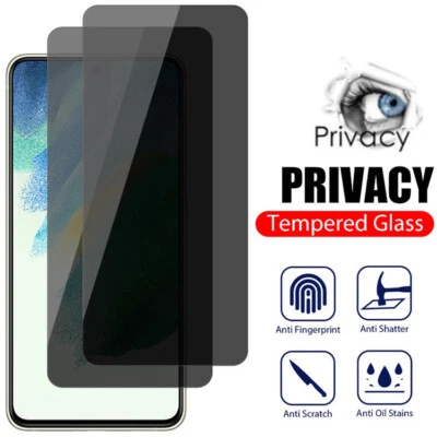 Tempered Glass Privacy For Samsung S23 Ultra S22 S21 A52 A53 Screen Protector - Image 1 of 4