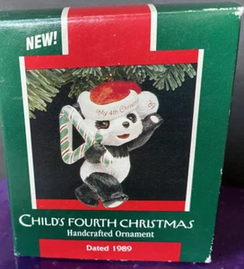 Hallmark Andenken Ornament 1989 Kinder viertes Weihnachten Vintage - Bild 1 von 3