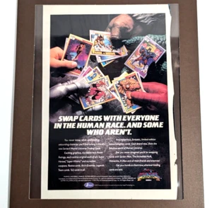 1991 Marvel Universe Trading Cards Werbung - gerahmt laminiert Superheld Sammlerstück - Bild 1 von 8